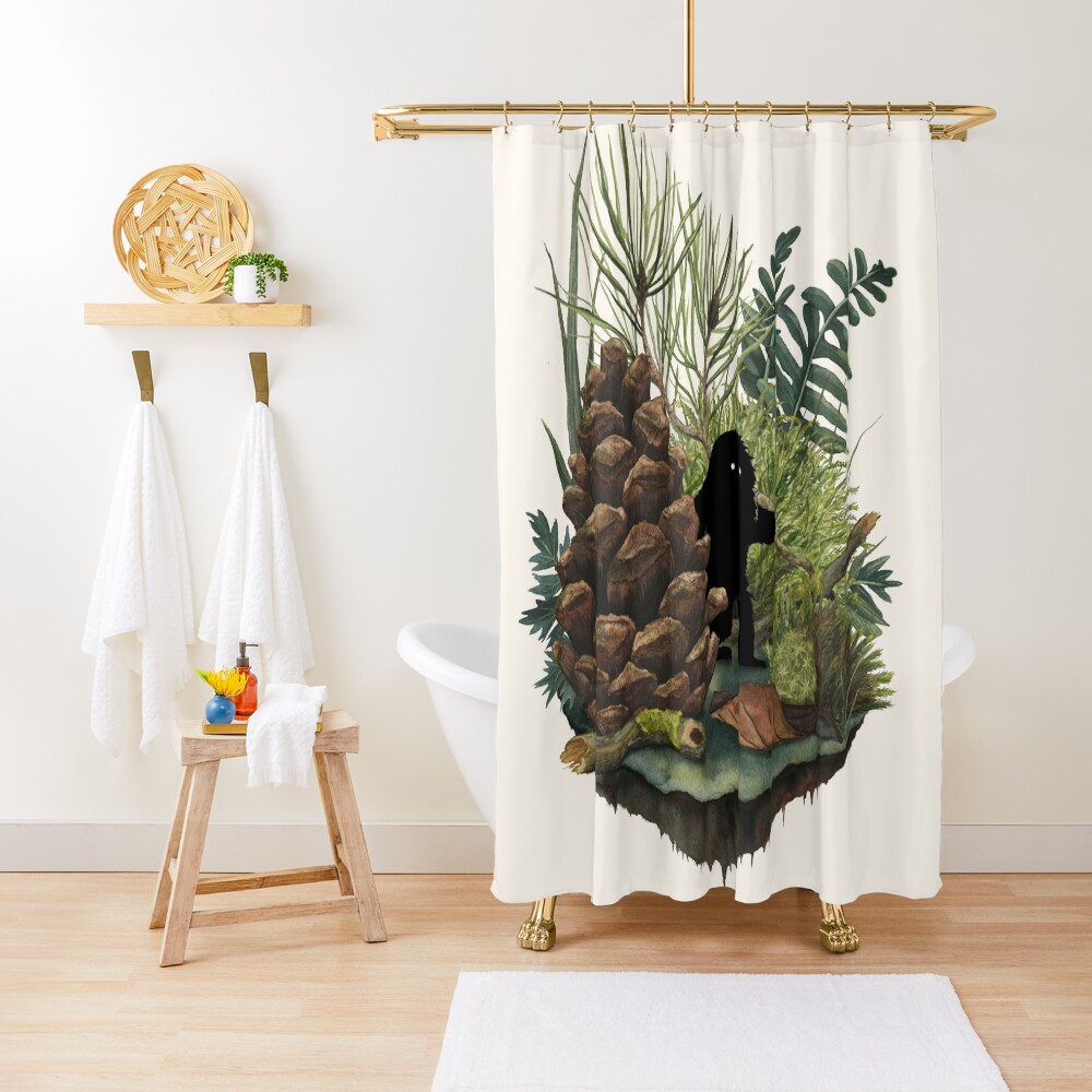 Tiny Sasquatch Shower Curtain