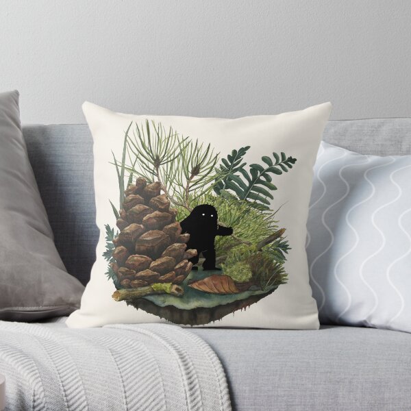 Tiny Sasquatch Throw Pillow