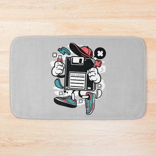 Item preview, Retro diskette Cartoon Character - Fun T-shirt Old School Style Floppy disks 8-inch with 1.44 megabytes of storage space. designed and sold by Nickelparis.