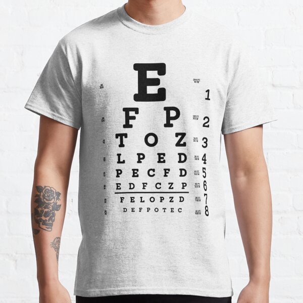 Eye Chart T-Shirts for Sale | Redbubble