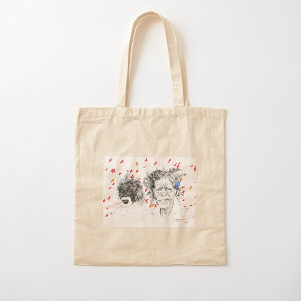 Sunmen with the Birds Cotton Tote Bag