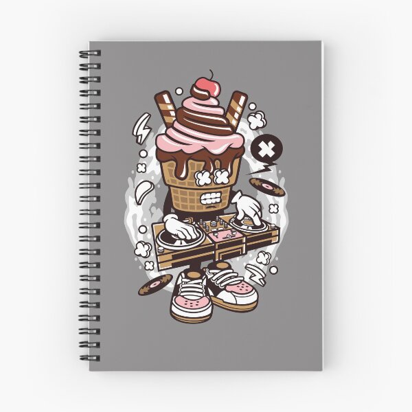 Item preview, DJ Ice Cream Cartoon Character - Tshirt design for people who love Dance-Club-Music-Party-Fun! designed and sold by Nickelparis.
