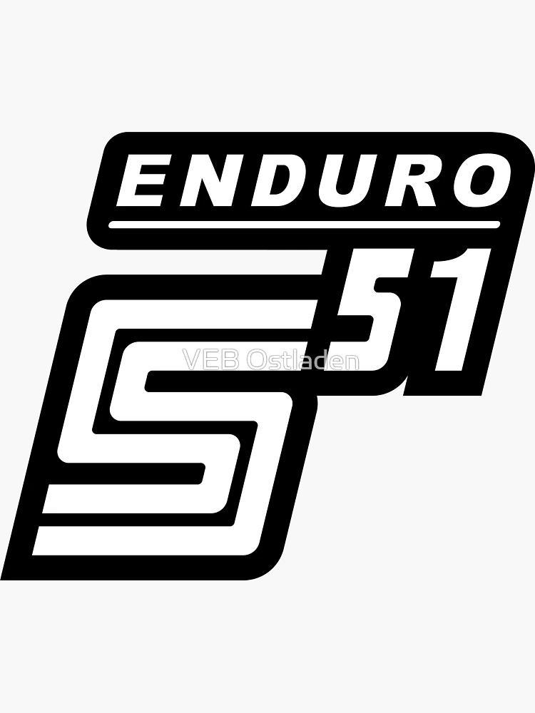 Decor set Simson S51 Enduro sticker set black white