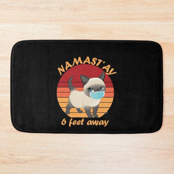 Item preview, namastay cute kitty 6 feet away designed and sold by thehafdesigner.