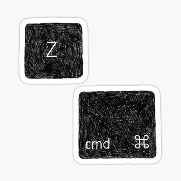 undo cmd Z Sticker
