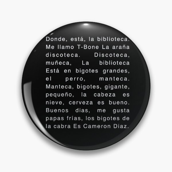 Item preview, Community Spanish Song- Donde está la biblioteca white text designed and sold by Bird-Related.