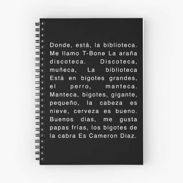 Item preview, Community Spanish Song- Donde está la biblioteca white text designed and sold by Bird-Related.