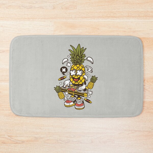 Item preview, Dj Pineapple Cartoon Character - Juicy summer sounds Dance-Club-Music-Party-Fun designed and sold by Nickelparis.