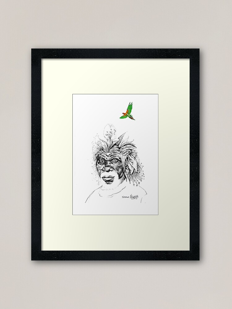 Thumbnail 2 of 7, Framed Art Print, Sunkissed Sunman designed and sold by Maboneng.