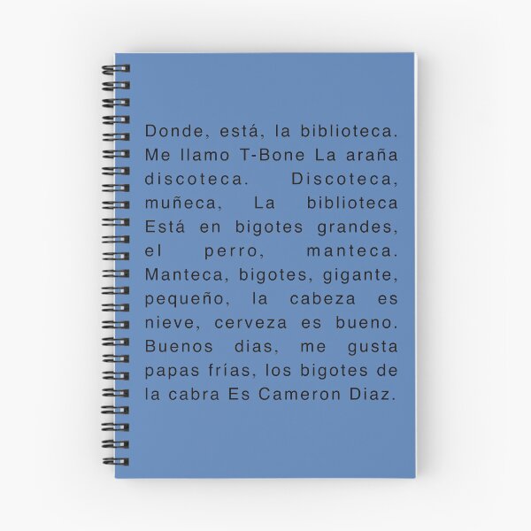 Item preview, Community Spanish Song- Donde está la biblioteca Black Text designed and sold by Bird-Related.