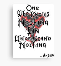 Kingdom Hearts: Ansem quote Canvas Print