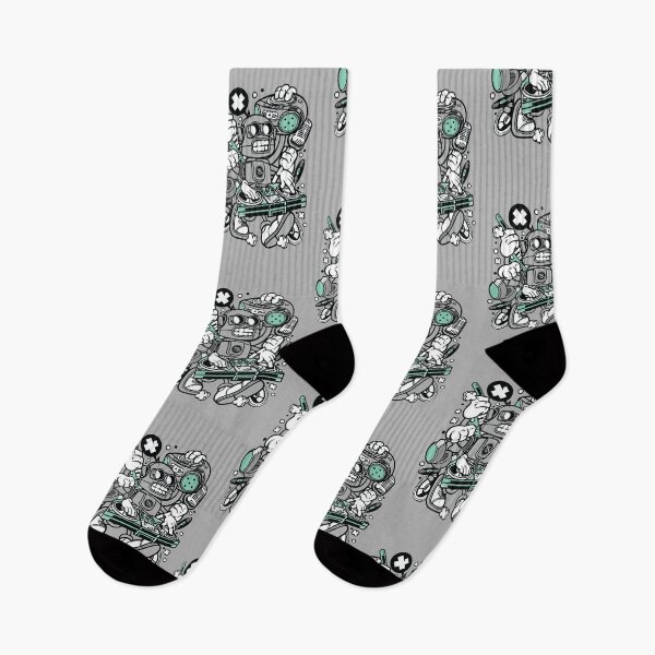 Item preview, Dj Robot Cartoon Character - Juicy summer sounds Dance-Club-Music-Party-Fun designed and sold by Nickelparis.
