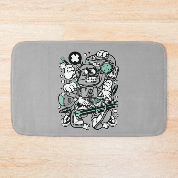 Item preview, Dj Robot Cartoon Character - Juicy summer sounds Dance-Club-Music-Party-Fun designed and sold by Nickelparis.