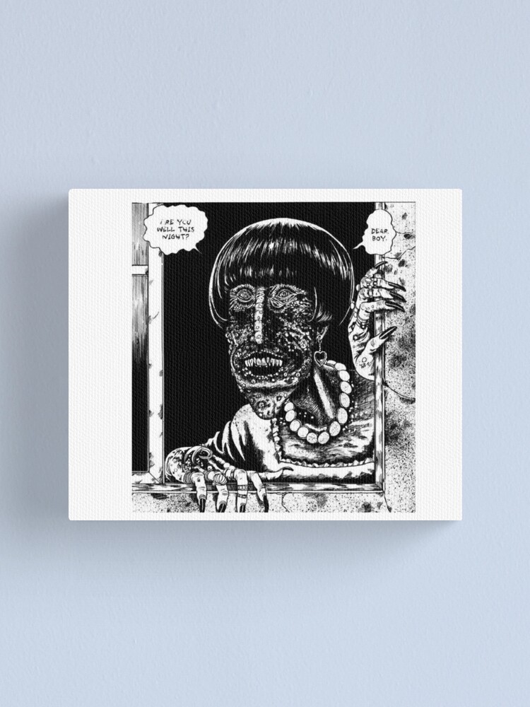 Junji Ito The Window Next Door Creepy Lady Canvas Print By Aquapphire Redbubble