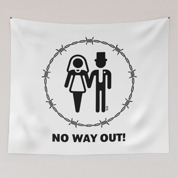 Item preview, No Way Out! / Barbwire (Stag Party / Hen Night / Black) designed and sold by MrFaulbaum.