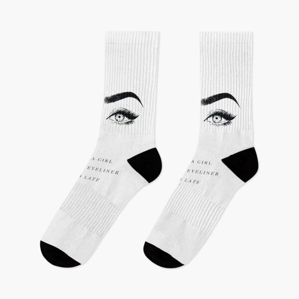 Item preview, Eyeliner / Eyebrows / Lashes Artwork / Never Ask A Girl With Winged Eyeliner Why She's LAte designed and sold by Naomillustrates.