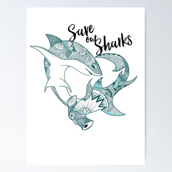 Watercolor Save the Animals Poster by CharmWorthy Designs | Society6