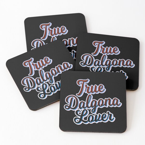 Item preview, True Dalgona Lover (Nostálgico Vintage Retro Coffee Banner - Coffee Addict Quote - Cafeína para siempre) designed and sold by SassyClassyMe.