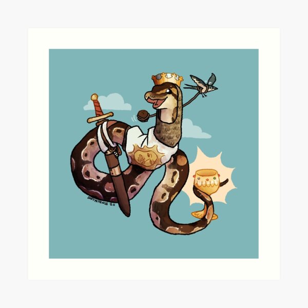 Monty the ball python ;) Art Print