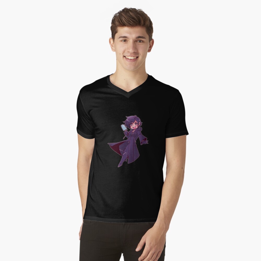 Vista previa del artículo con la obra «Camiseta de cuello en V», diseñado y vendido por DaPandaBanda.