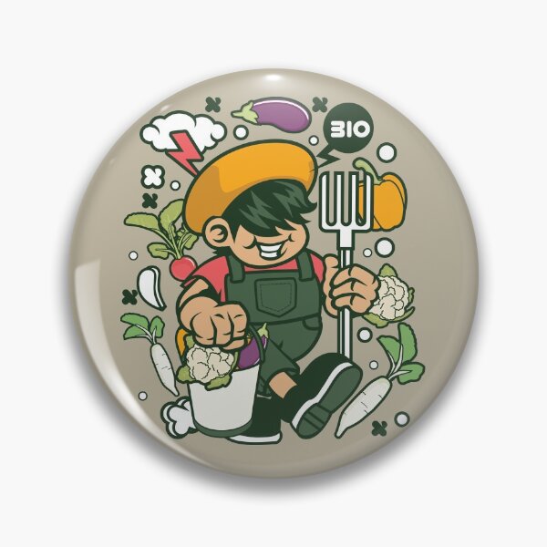 Item preview, Bio Organic farmer cartoon character - lets move towards environmentally, socially, economically sustainable ! designed and sold by Nickelparis.