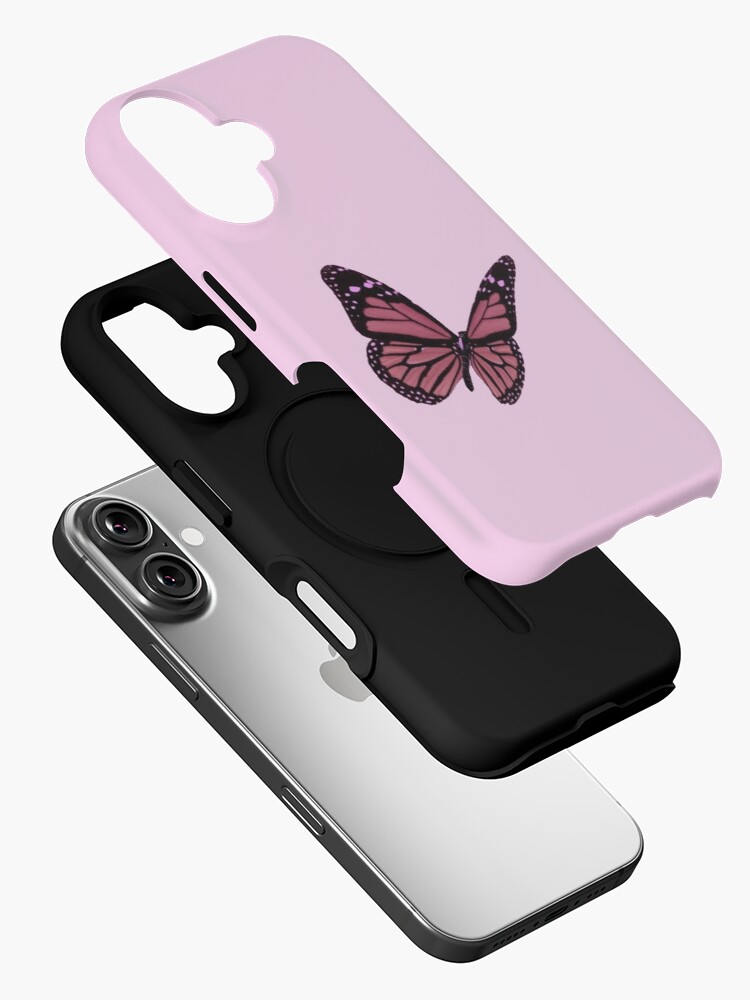 Thumbnail 2 of 4, iPhone Case, Pink Monarch Butterfly designed and sold by paytonstach.