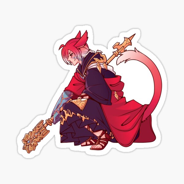 STICKER Sonomaa Kihten FFXIV Miqote Cat Girl Beautiful Nier 