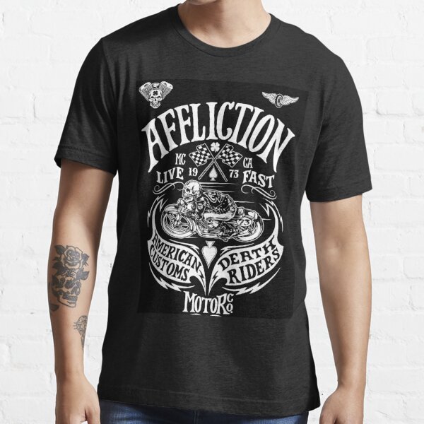 Affliction Riders motors shirt" Essential T-Shirt Sale by Muathawwad | Redbubble