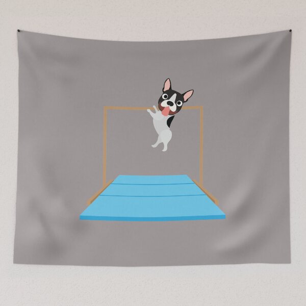 Item preview, Gymnastics Puppy on Bars designed and sold by aprincessinsp.