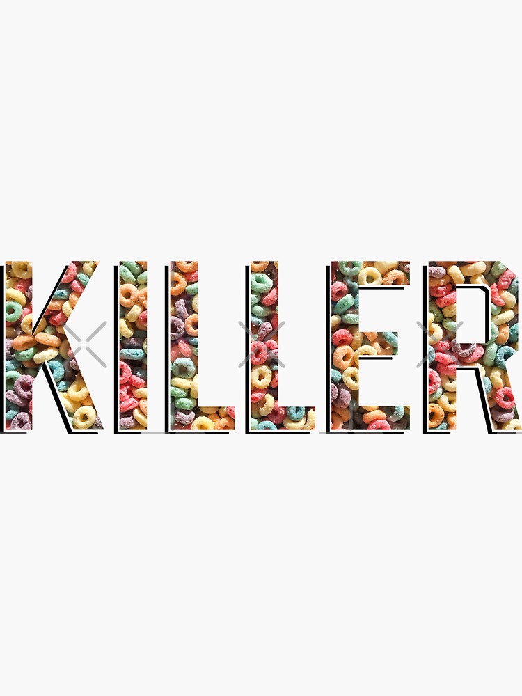 "Cereal Killer Bold Text Design" Sticker for Sale by AlanW1980 Redbubble