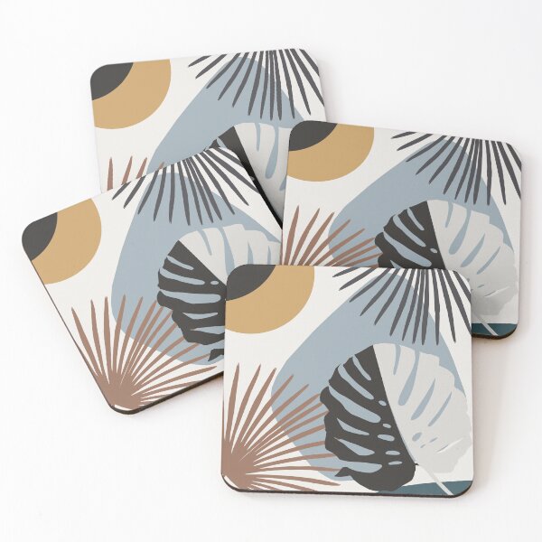 Item preview, Minimal Yin Yang Monstera Fan Palm Finesse #3 #tropical #decor #art designed and sold by Anita's & Bella's Art.