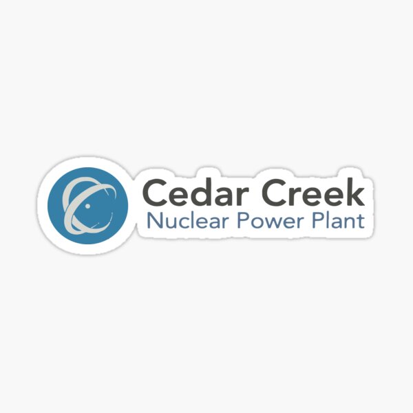 Cedar Creek Nuclear Power Plant" Sticker for by