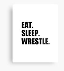 Eat Sleep Wrestle - Wrestling Design Metal Print