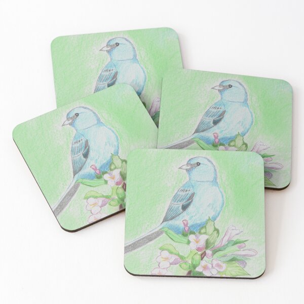 Item preview, bluebird with flowers designed and sold by R3dR4bbit1.