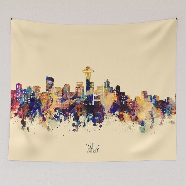 Item preview, seattle skyline designed and sold by BekimART2.