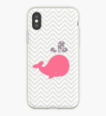 Rosa Wal mit Chevron iPhone-Hülle & Cover