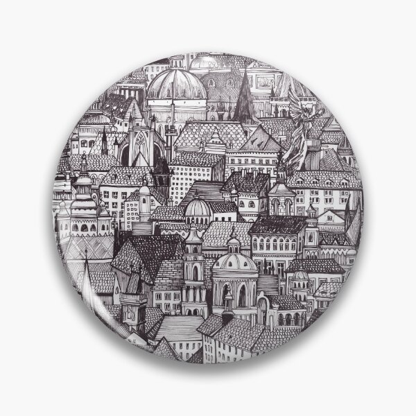 Item preview, Prague Art Print - Illustrated city designed and sold by JustineLecouffe.