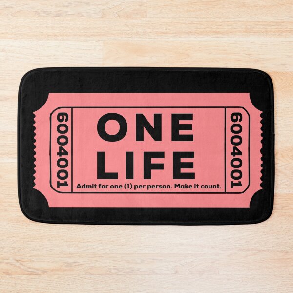 Item preview, One Life. Make It Count. Admit One Motivational Cinema Ticket Sticker designed and sold by meme-dreamer.