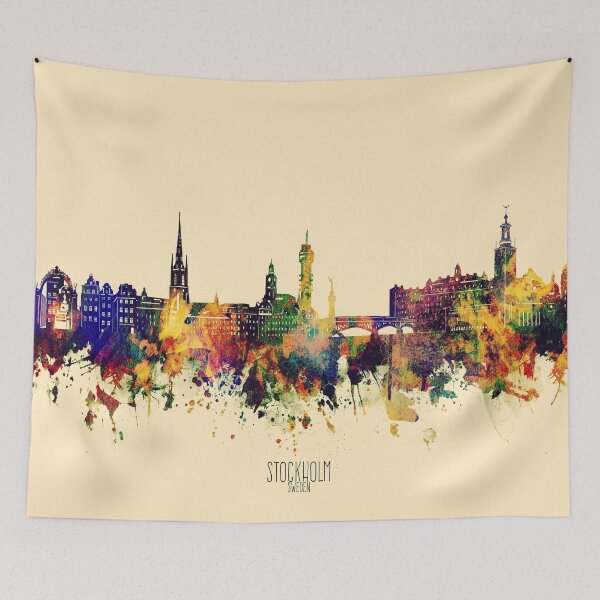 Item preview, stockholm skyline designed and sold by BekimART2.