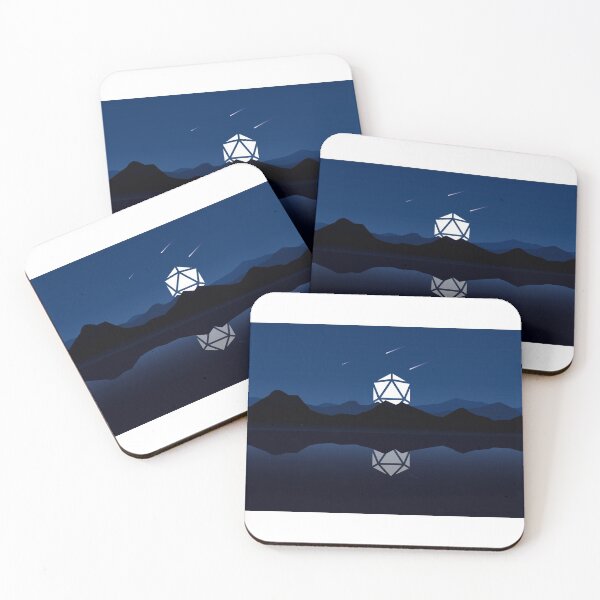 Item preview, Shooting Star D20 Dice RPG Night Roleplaying Landscapes designed and sold by pixeptional.