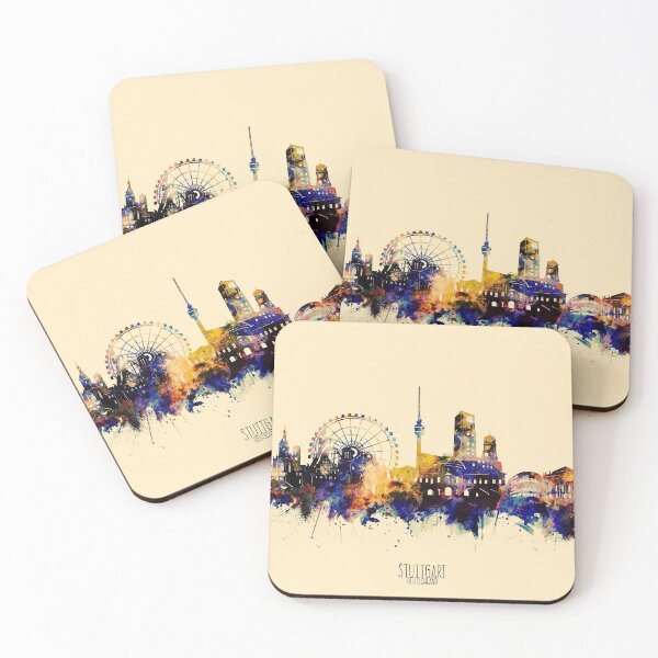 Item preview, stuttgart skyline designed and sold by BekimART2.