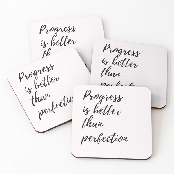 Item preview, Progress is better than perfection | Perfectionism quote designed and sold by TheSelfLoveClub.