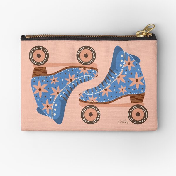 Item preview, Retro Roller Skates – Blue & Peach Palette designed and sold by Cat Coquillette.