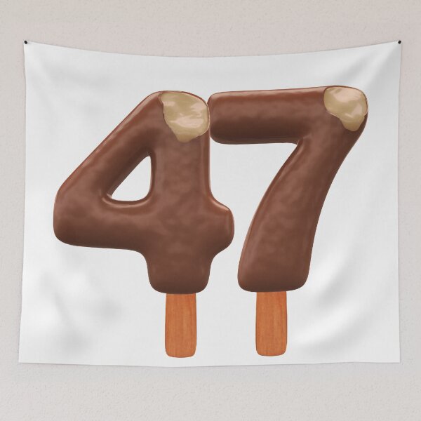 Item preview, 47 Ice Cream Fourty Seven Number 3d Chocolate designed and sold by HelloFromAja.