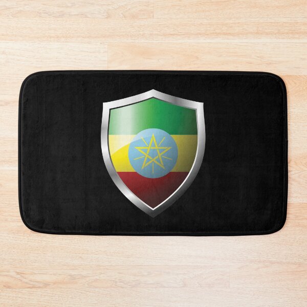 Item preview, Strong Ethiopia Flag Shield Country designed and sold by HelloFromAja.