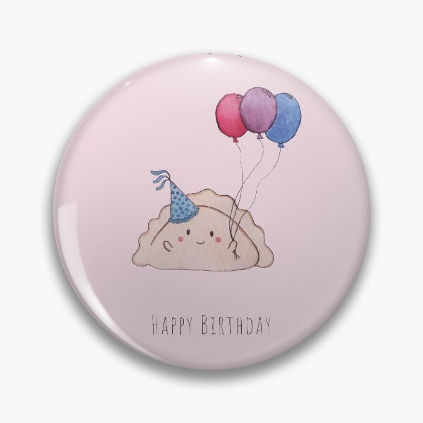 Item preview, Cute birthday dumpling pierogi celebration balloons designed and sold by littlebluefawn.