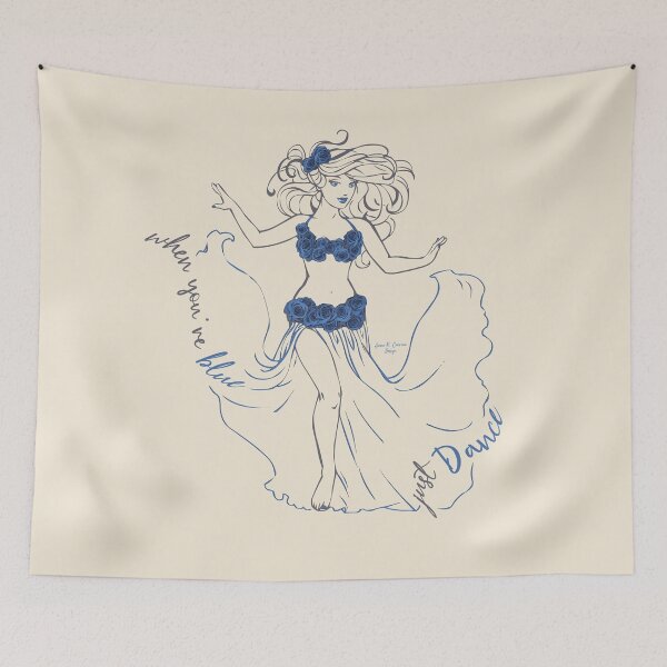 Item preview, Blue bellydancer designed and sold by Anna R. Carrino.