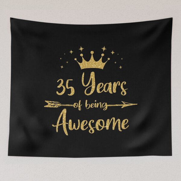 Item preview, Womens 35 Years Of Being Awesome Women 35th Happy Birthday design designed and sold by Grabitees.