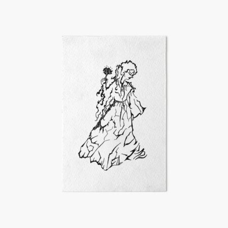 Lady with a Flower Art Board Print