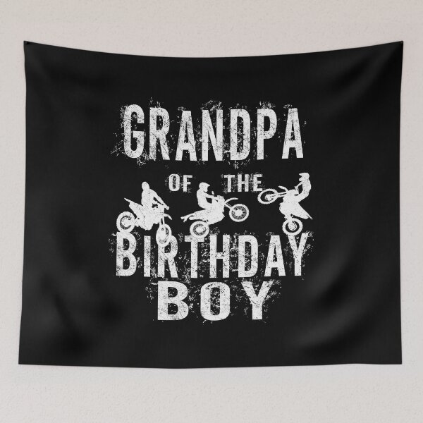 Item preview, Grandpa Of The Birthday Boy Dirt Bike B-day Party print designed and sold by Grabitees.